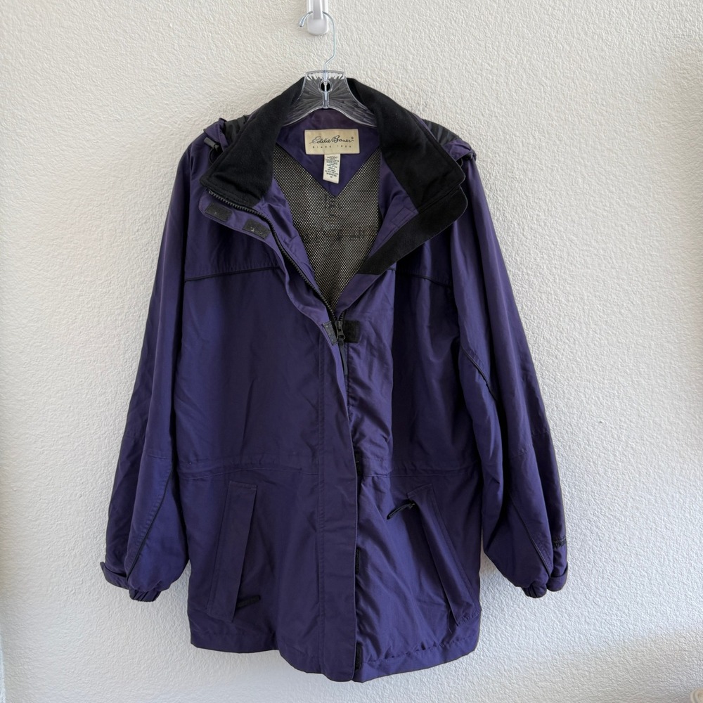 Eddie Bauer Weatheredge Purple Parka Jacket Hooded Womens Medium